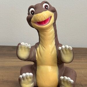 VINTAGE 1988 Land Before Time LITTLE FOOT Dinosaur Rubber Hand Puppet Pizza Hut